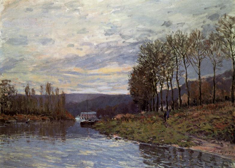 Wikioo.org - The Encyclopedia of Fine Arts - Painting, Artwork by Alfred Sisley - Seine at Bougival