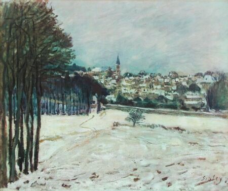 Wikioo.org - The Encyclopedia of Fine Arts - Painting, Artwork by Alfred Sisley - Snow at Marly-Le-Roi 1