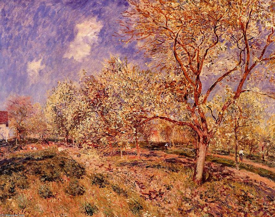 Wikioo.org - The Encyclopedia of Fine Arts - Painting, Artwork by Alfred Sisley - Spring at Veneux