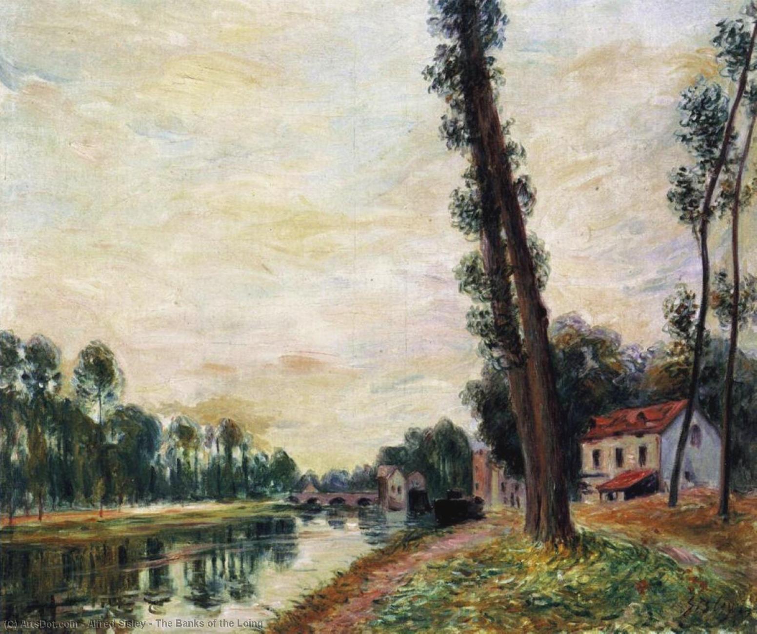 Wikioo.org - The Encyclopedia of Fine Arts - Painting, Artwork by Alfred Sisley - The Banks of the Loing