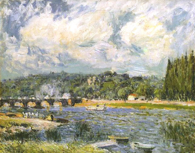 Wikioo.org – L'Encyclopédie des Beaux Arts - Peinture, Oeuvre de Alfred Sisley - Le Pont de Sèvres