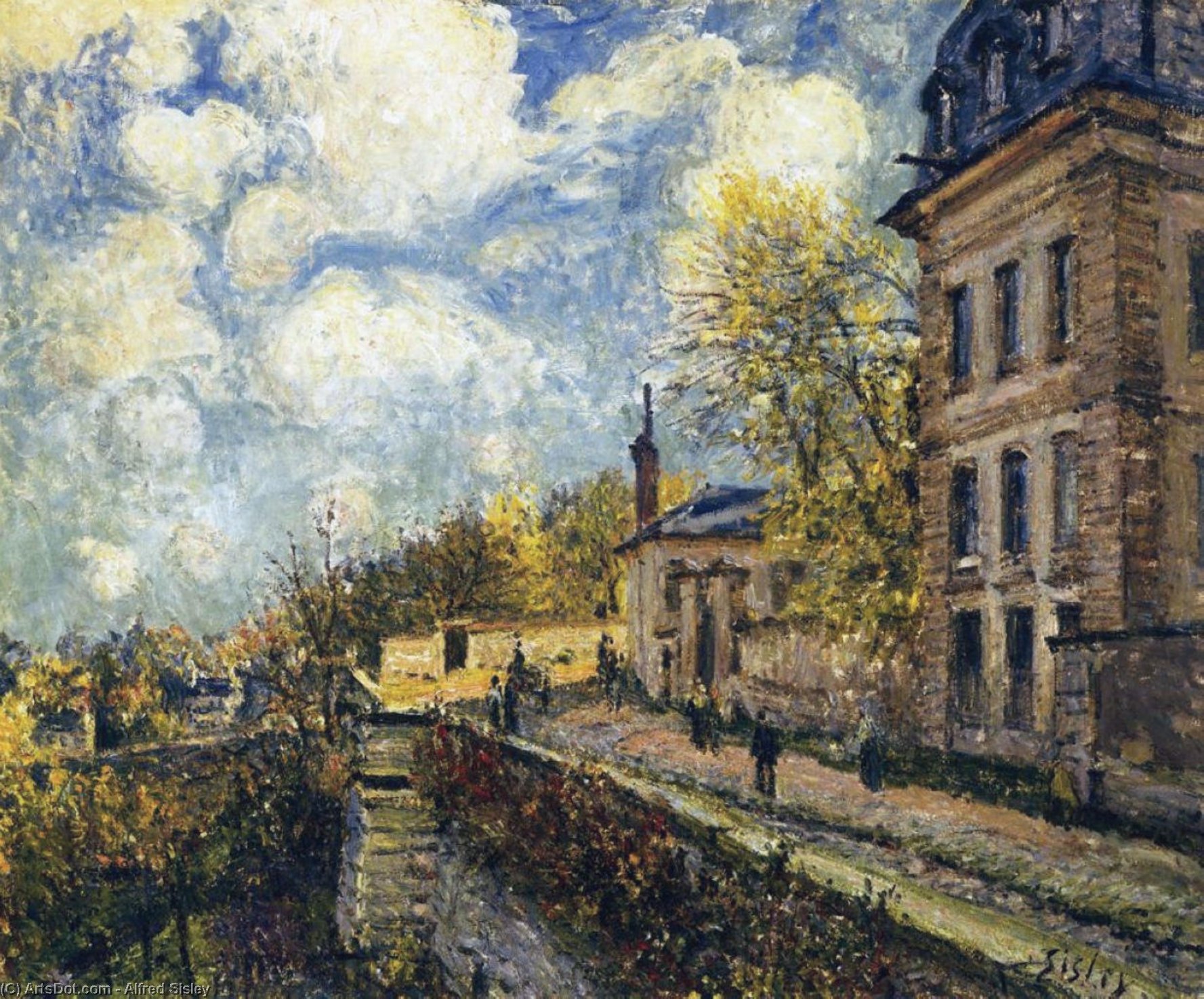 WikiOO.org - Enciclopédia das Belas Artes - Pintura, Arte por Alfred Sisley - The Factory at Sevres