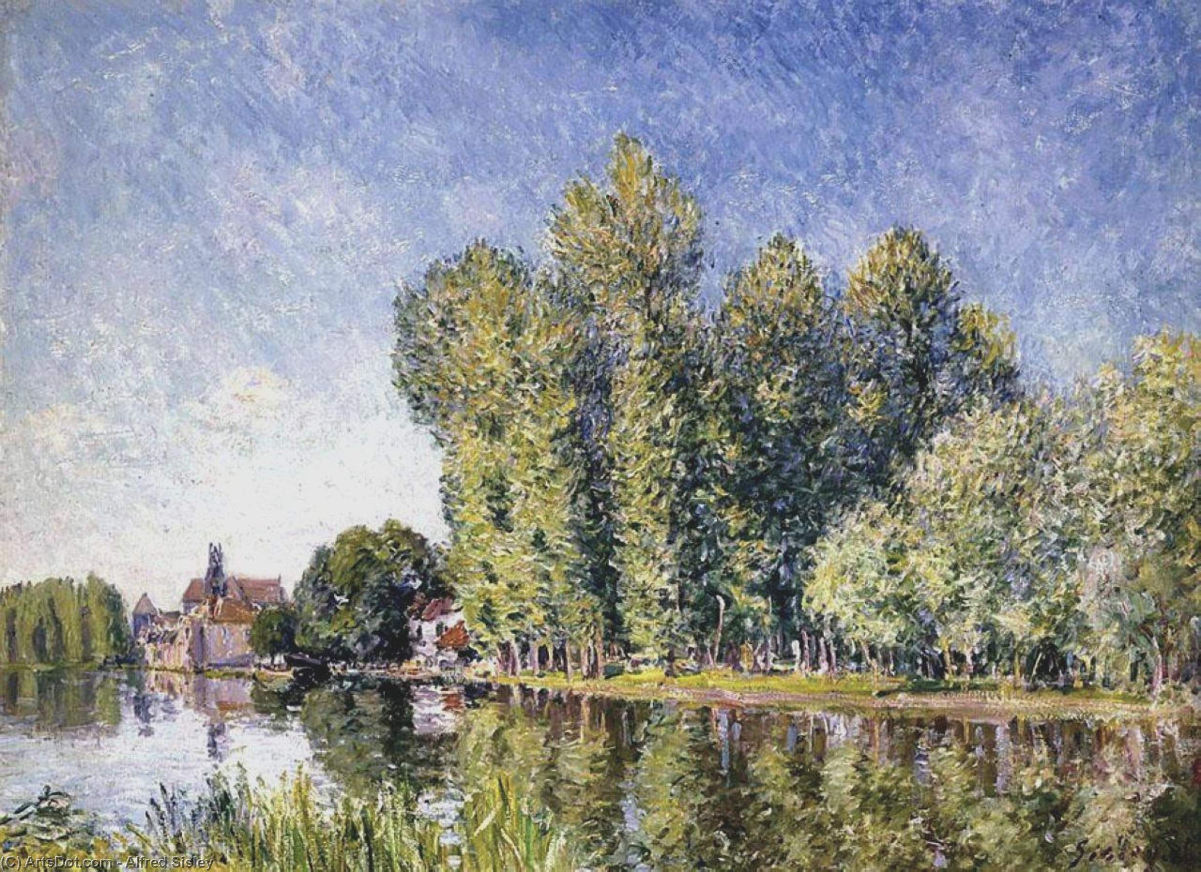 Wikioo.org - The Encyclopedia of Fine Arts - Painting, Artwork by Alfred Sisley - The Loing at Moret 1