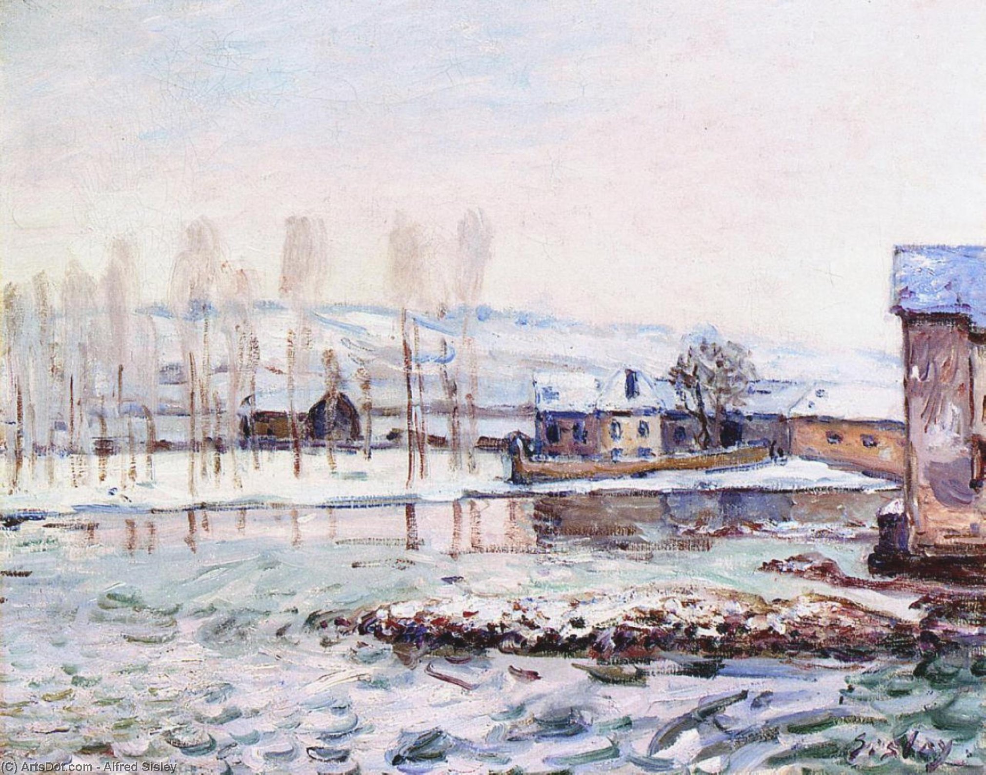 Wikioo.org - The Encyclopedia of Fine Arts - Painting, Artwork by Alfred Sisley - The Mills at Moret