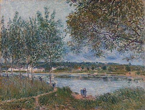 Wikioo.org - The Encyclopedia of Fine Arts - Painting, Artwork by Alfred Sisley - The Path to the old Ferry at By