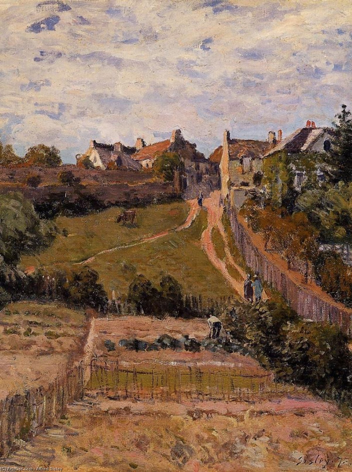 Wikioo.org - The Encyclopedia of Fine Arts - Painting, Artwork by Alfred Sisley - The Rising Path