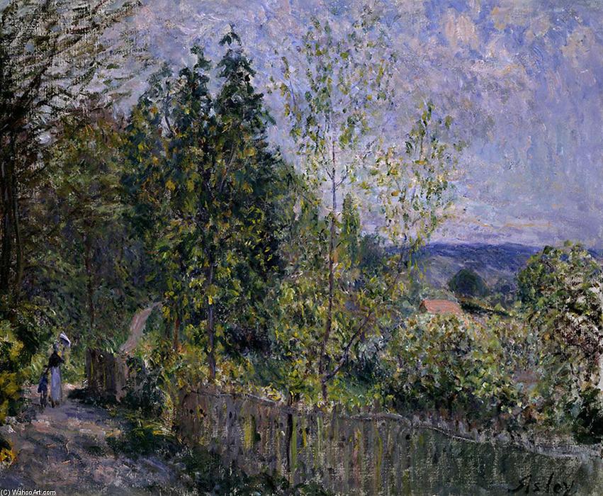 Wikioo.org - The Encyclopedia of Fine Arts - Painting, Artwork by Alfred Sisley - The Road in the Woods