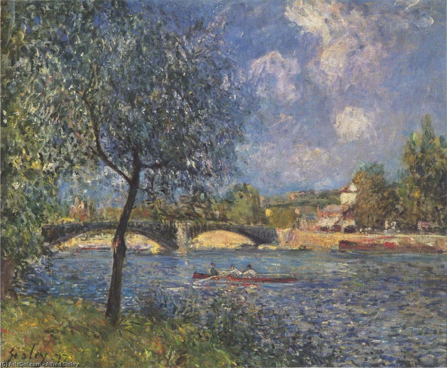 Wikioo.org - The Encyclopedia of Fine Arts - Painting, Artwork by Alfred Sisley - The Rowers