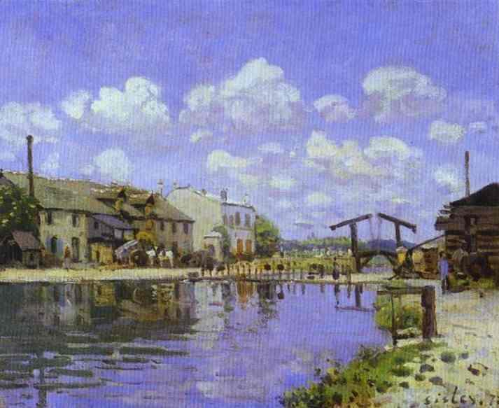 Wikioo.org – L'Encyclopédie des Beaux Arts - Peinture, Oeuvre de Alfred Sisley - le saint martin canal