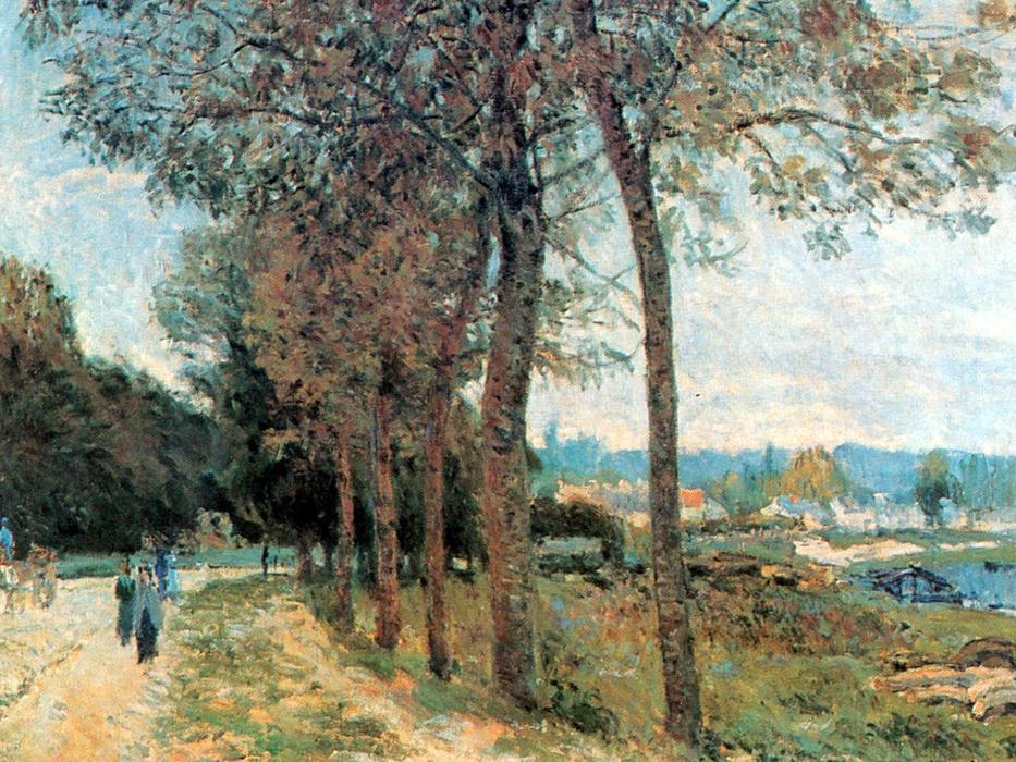 WikiOO.org - Encyclopedia of Fine Arts - Maalaus, taideteos Alfred Sisley - The Seine at Marly