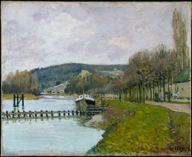 Wikioo.org - The Encyclopedia of Fine Arts - Painting, Artwork by Alfred Sisley - The Slopes of Bougival