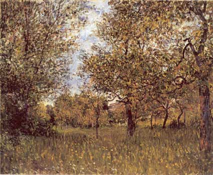 Wikioo.org – L'Enciclopedia delle Belle Arti - Pittura, Opere di Alfred Sisley - il piccola prato a di