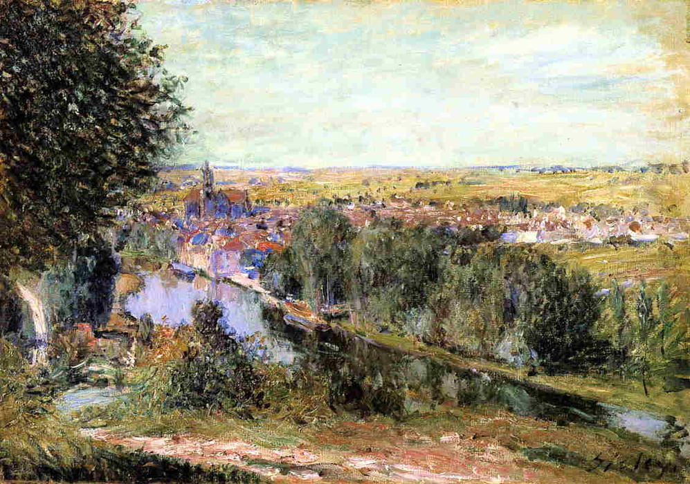 Wikioo.org - The Encyclopedia of Fine Arts - Painting, Artwork by Alfred Sisley - View of Moret