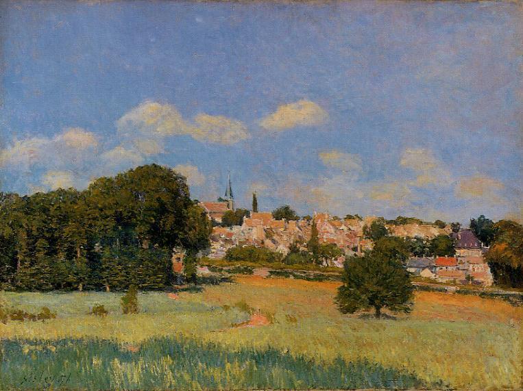 Wikioo.org – L'Encyclopédie des Beaux Arts - Peinture, Oeuvre de Alfred Sisley - vue d' r nuage -   Soleil