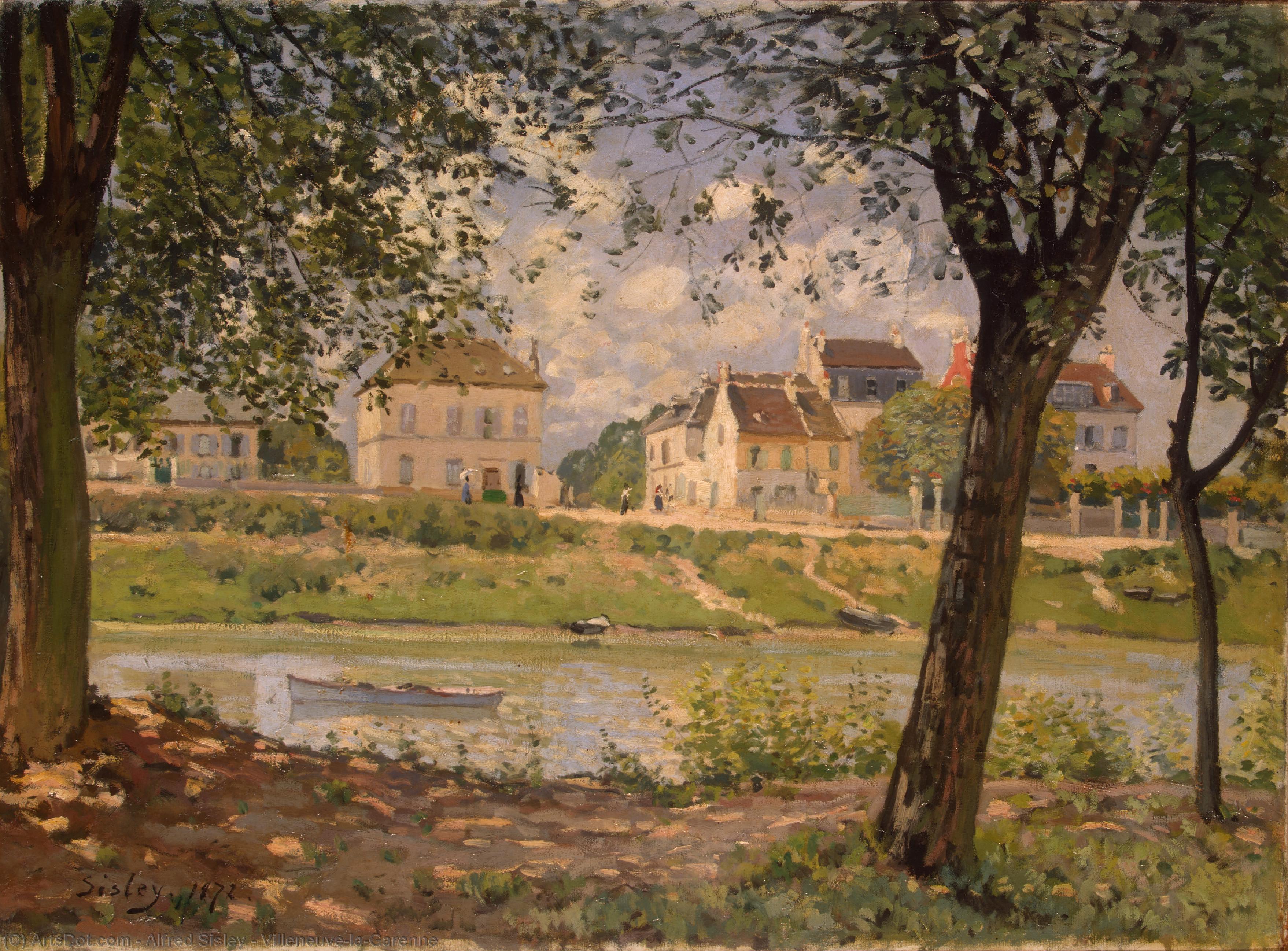 Wikioo.org - The Encyclopedia of Fine Arts - Painting, Artwork by Alfred Sisley - Villeneuve-la-Garenne