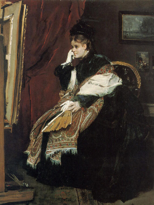 WikiOO.org - Encyclopedia of Fine Arts - Maľba, Artwork Alfred Stevens - La Doloureuse Certitude