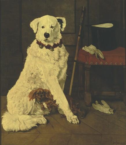 WikiOO.org - Εγκυκλοπαίδεια Καλών Τεχνών - Ζωγραφική, έργα τέχνης Alfred Stevens - La protection