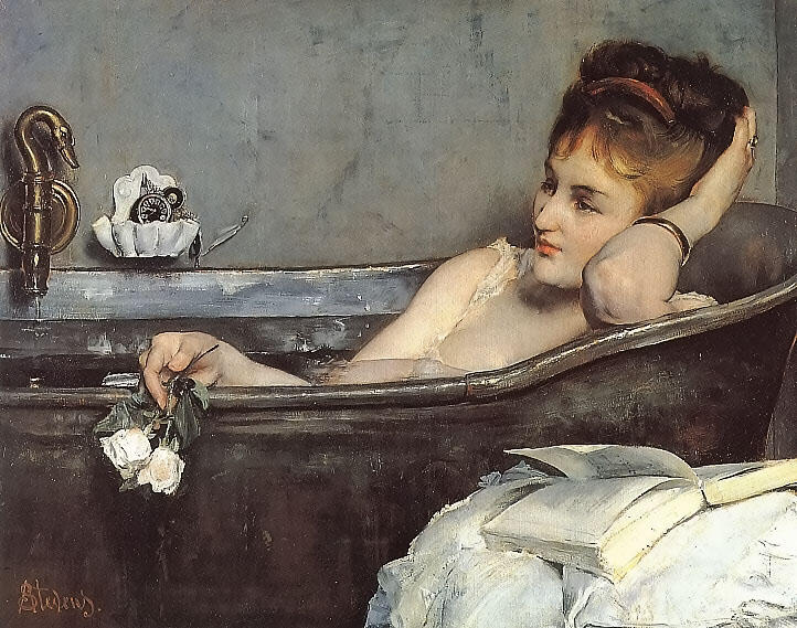 WikiOO.org - Encyclopedia of Fine Arts - Maľba, Artwork Alfred Stevens - The Bath