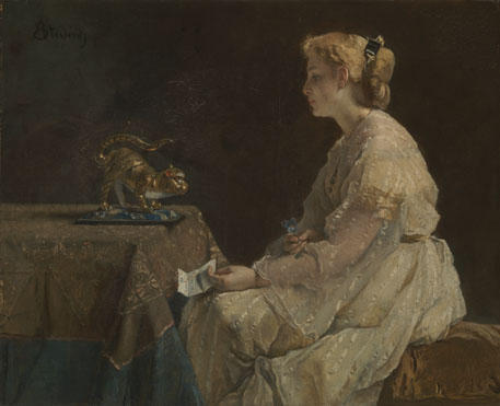 Wikioo.org - The Encyclopedia of Fine Arts - Painting, Artwork by Alfred Stevens - The Present