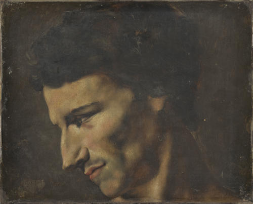 Wikioo.org – La Enciclopedia de las Bellas Artes - Pintura, Obras de arte de Alfred Stevens - Tête d homme