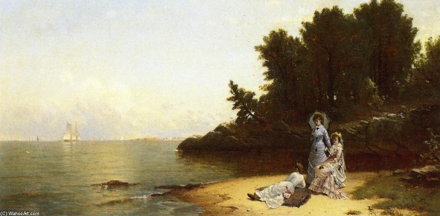 WikiOO.org - אנציקלופדיה לאמנויות יפות - ציור, יצירות אמנות Alfred Thompson Bricher - Afternoon by the Shore