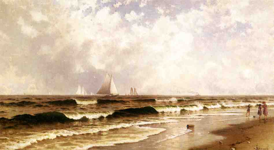 Wikioo.org - The Encyclopedia of Fine Arts - Painting, Artwork by Alfred Thompson Bricher - Afternoon, Southampton Beach