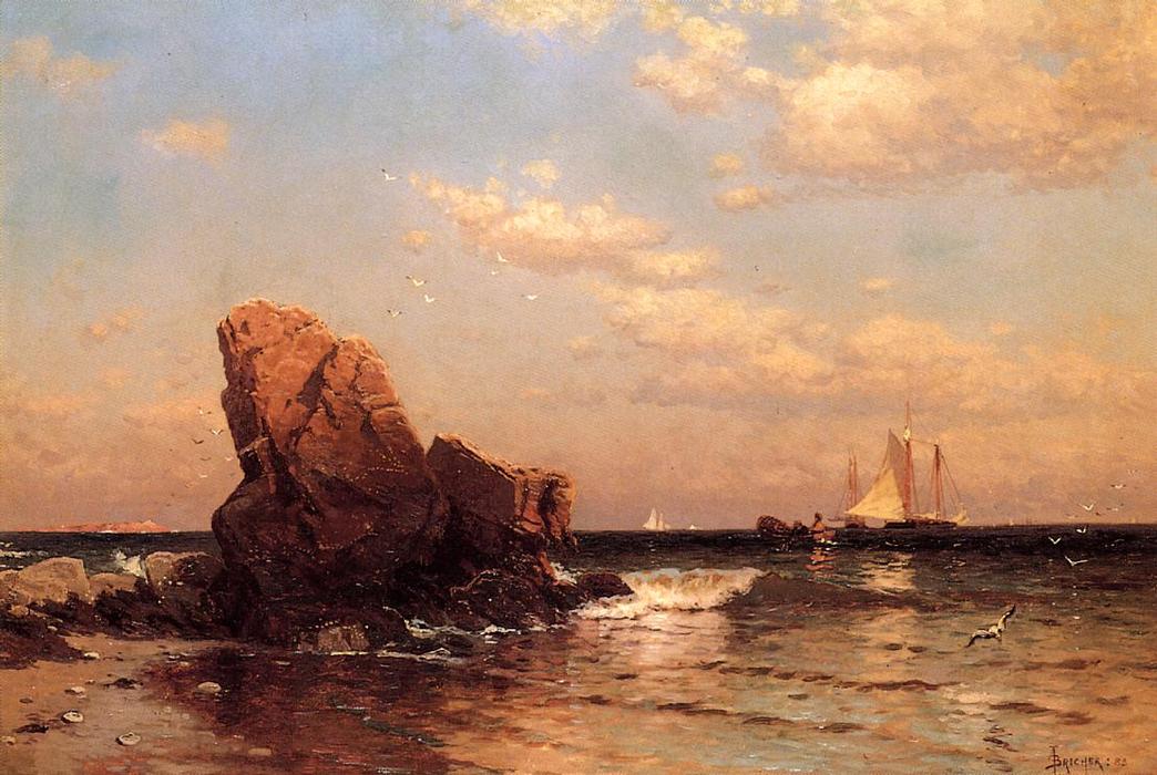 Wikioo.org - The Encyclopedia of Fine Arts - Painting, Artwork by Alfred Thompson Bricher - By the Shore