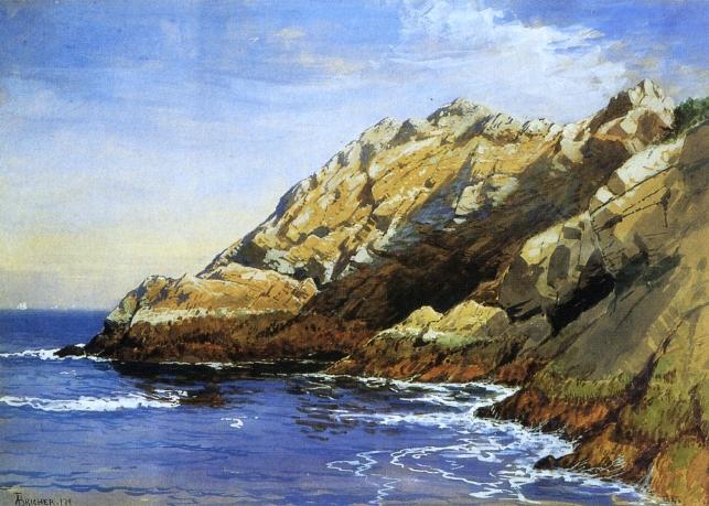 WikiOO.org - Encyclopedia of Fine Arts - Maalaus, taideteos Alfred Thompson Bricher - Cliffs, Dana's Island
