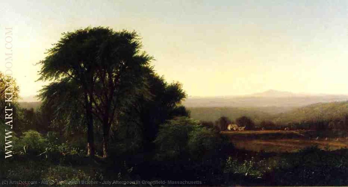 WikiOO.org - Encyclopedia of Fine Arts - Maleri, Artwork Alfred Thompson Bricher - July Afternoon in Greenfield, Massachusetts