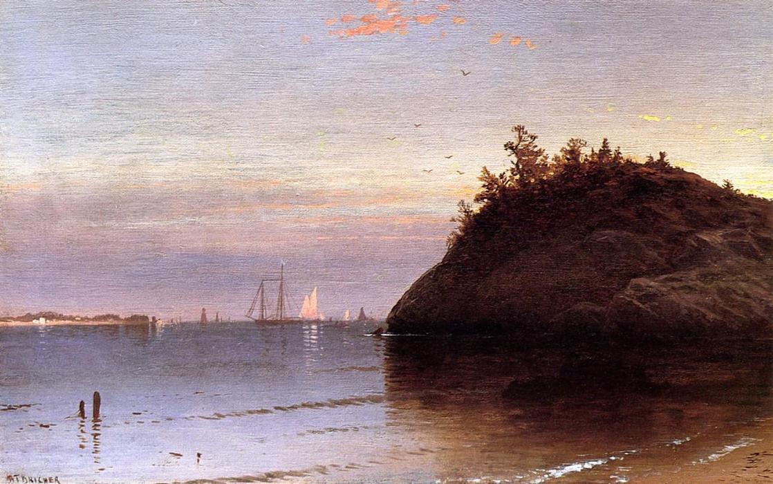 Wikioo.org - The Encyclopedia of Fine Arts - Painting, Artwork by Alfred Thompson Bricher - Narragansett Bay