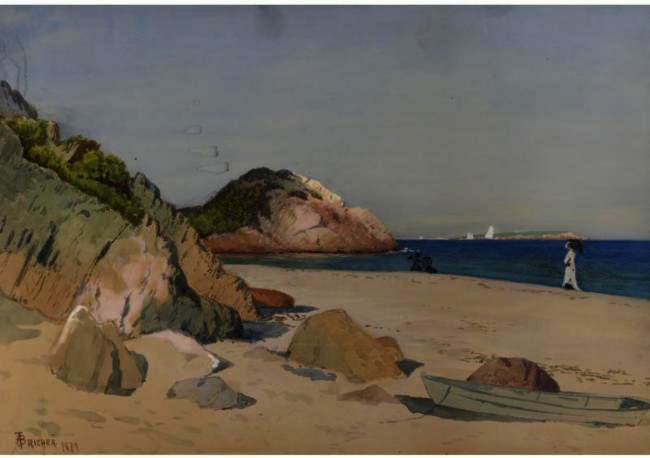 WikiOO.org - Енциклопедія образотворчого мистецтва - Живопис, Картини
 Alfred Thompson Bricher - PROMENADE ON THE BEACH