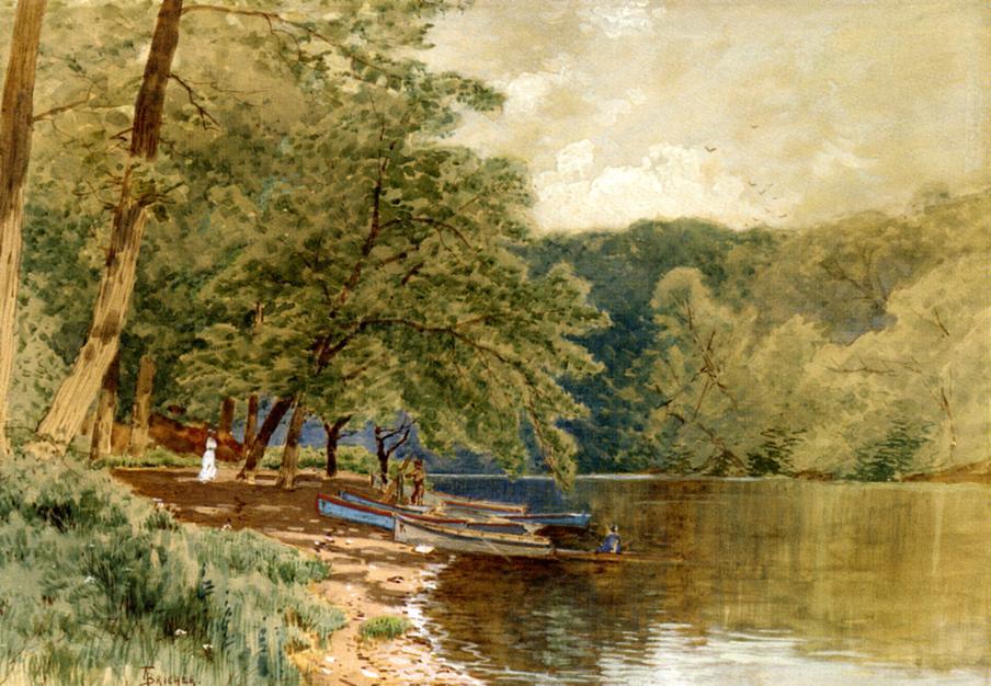 Wikioo.org - The Encyclopedia of Fine Arts - Painting, Artwork by Alfred Thompson Bricher - Rowboats for Hire