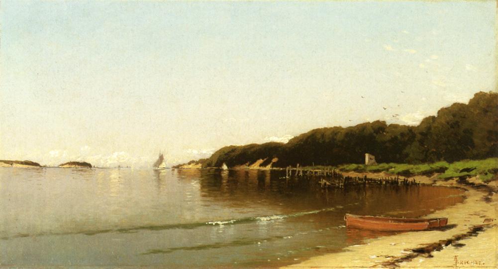 Wikioo.org - สารานุกรมวิจิตรศิลป์ - จิตรกรรม Alfred Thompson Bricher - Sailing off the Coast 1