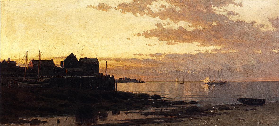 WikiOO.org - Εγκυκλοπαίδεια Καλών Τεχνών - Ζωγραφική, έργα τέχνης Alfred Thompson Bricher - Sunset over the Bay