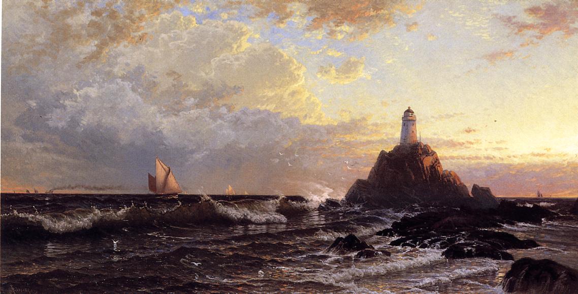Wikioo.org - The Encyclopedia of Fine Arts - Painting, Artwork by Alfred Thompson Bricher - The Lighthouse