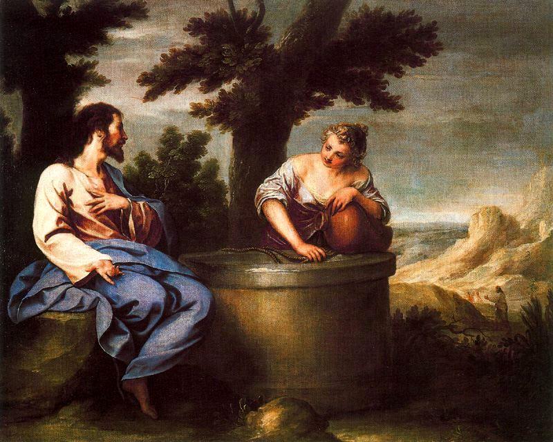 Wikioo.org - The Encyclopedia of Fine Arts - Painting, Artwork by Alonso Cano - Christ and the samaritan