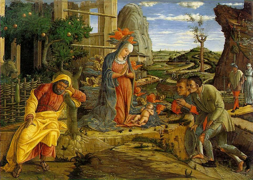 WikiOO.org - Enciclopedia of Fine Arts - Pictura, lucrări de artă Andrea Mantegna - Adoration of the Shepherds