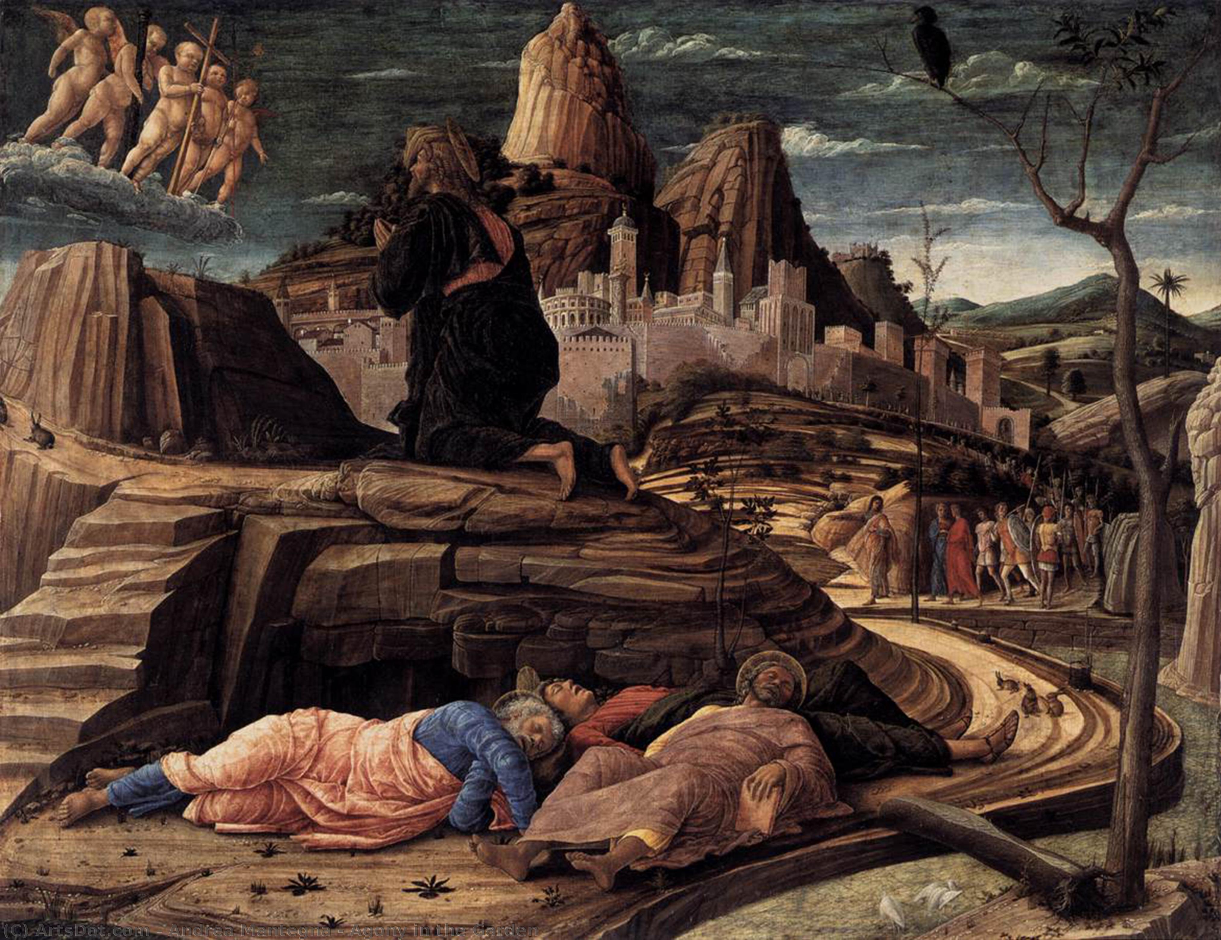 WikiOO.org - 백과 사전 - 회화, 삽화 Andrea Mantegna - Agony in the Garden