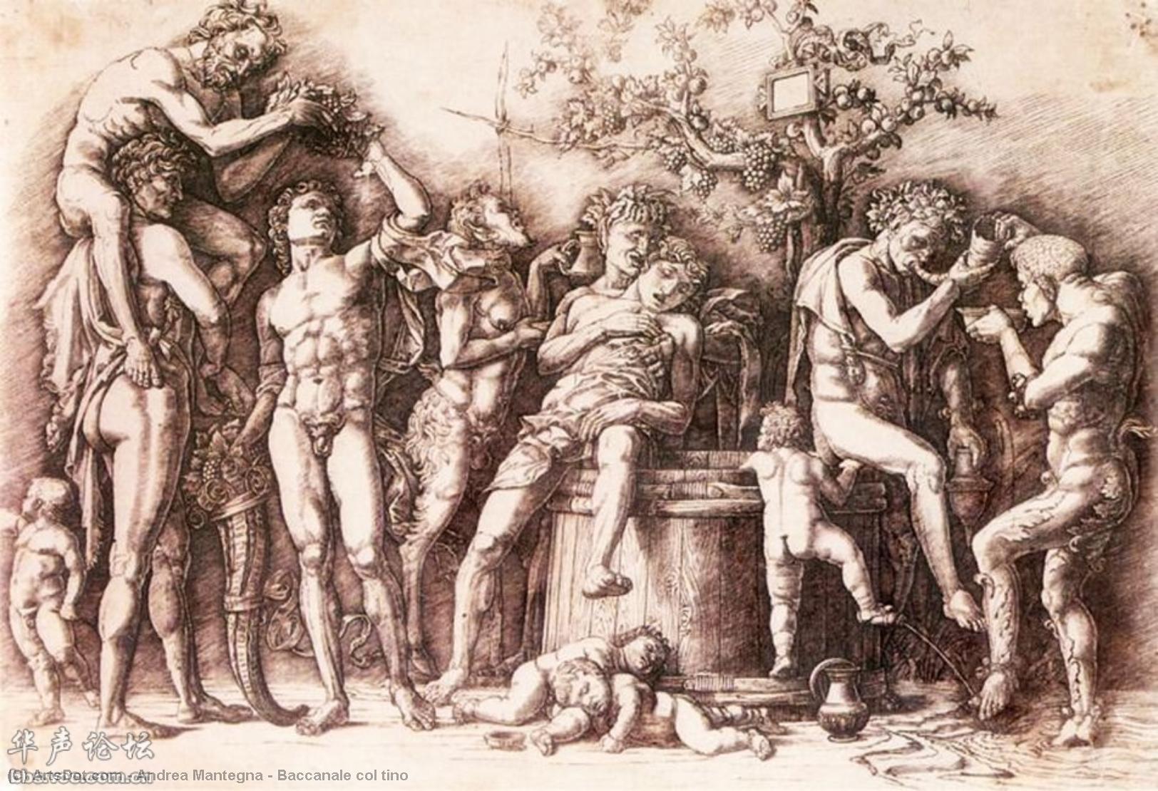 WikiOO.org - Encyclopedia of Fine Arts - Schilderen, Artwork Andrea Mantegna - Baccanale col tino