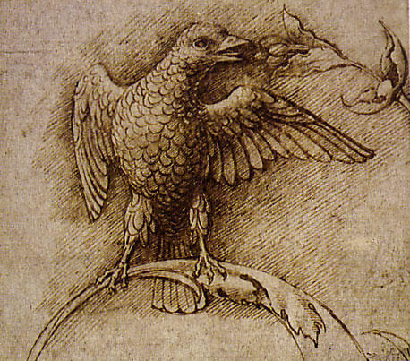 Wikioo.org – L'Enciclopedia delle Belle Arti - Pittura, Opere di Andrea Mantegna - uccello su un ramo