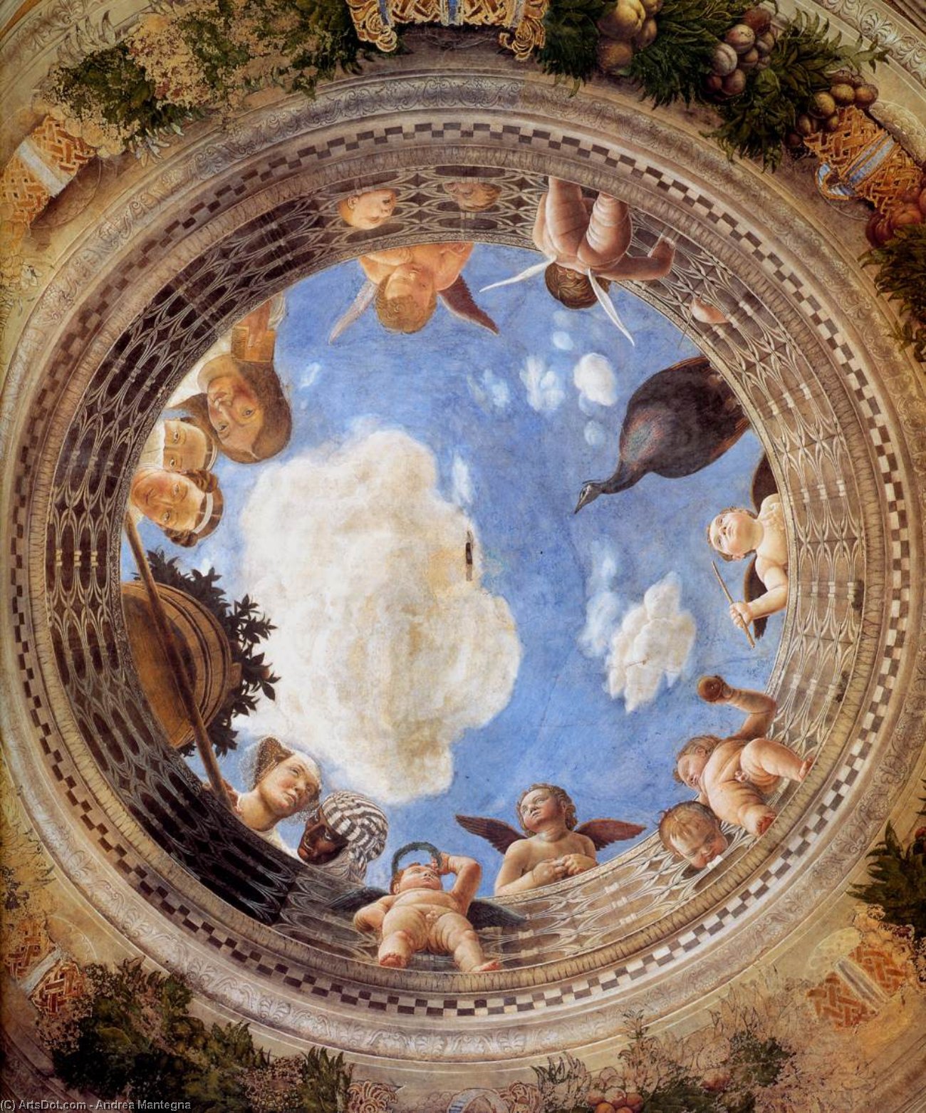WikiOO.org - 백과 사전 - 회화, 삽화 Andrea Mantegna - Ceiling Oculus