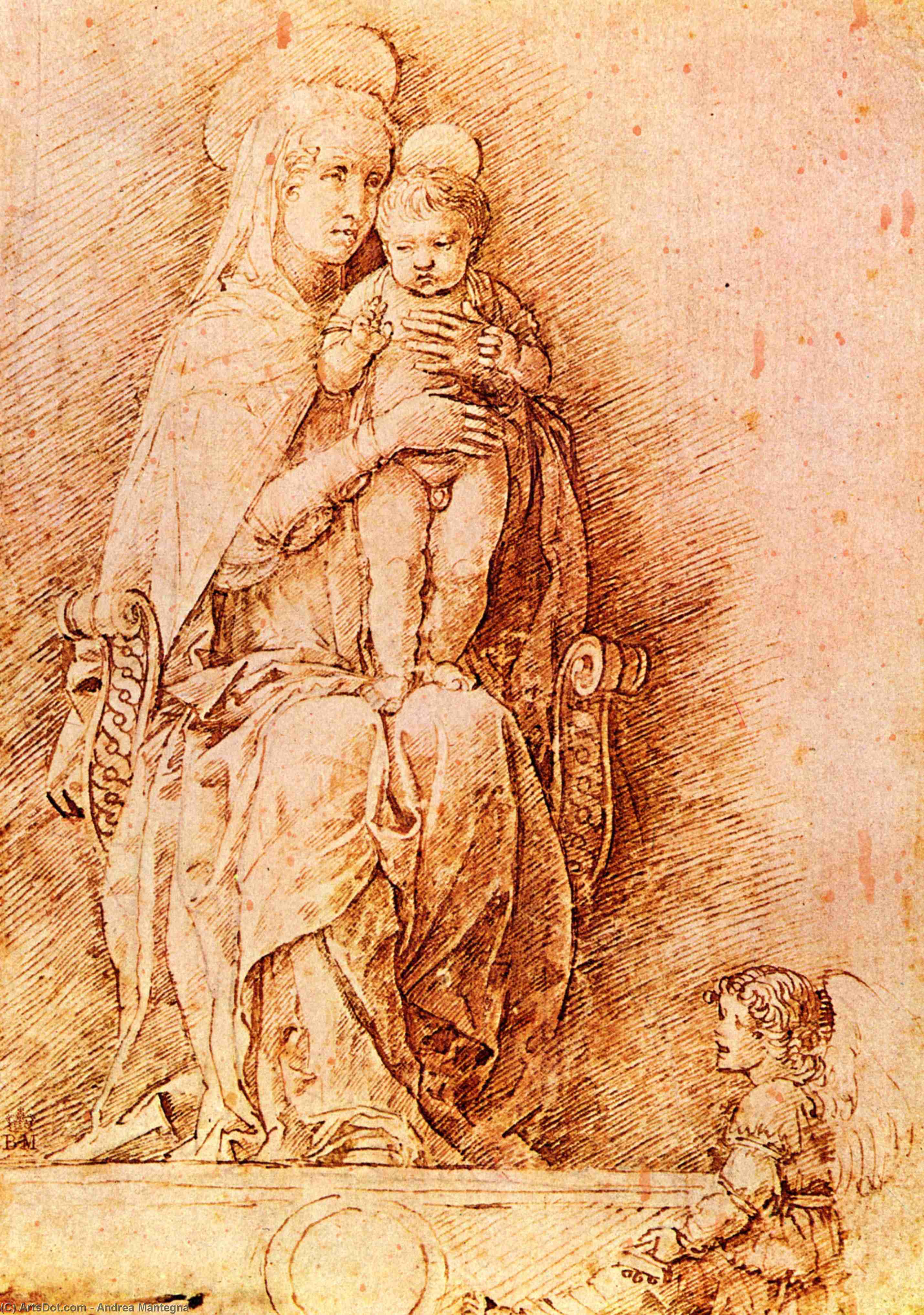 WikiOO.org - Encyclopedia of Fine Arts - Lukisan, Artwork Andrea Mantegna - Madonna and Child