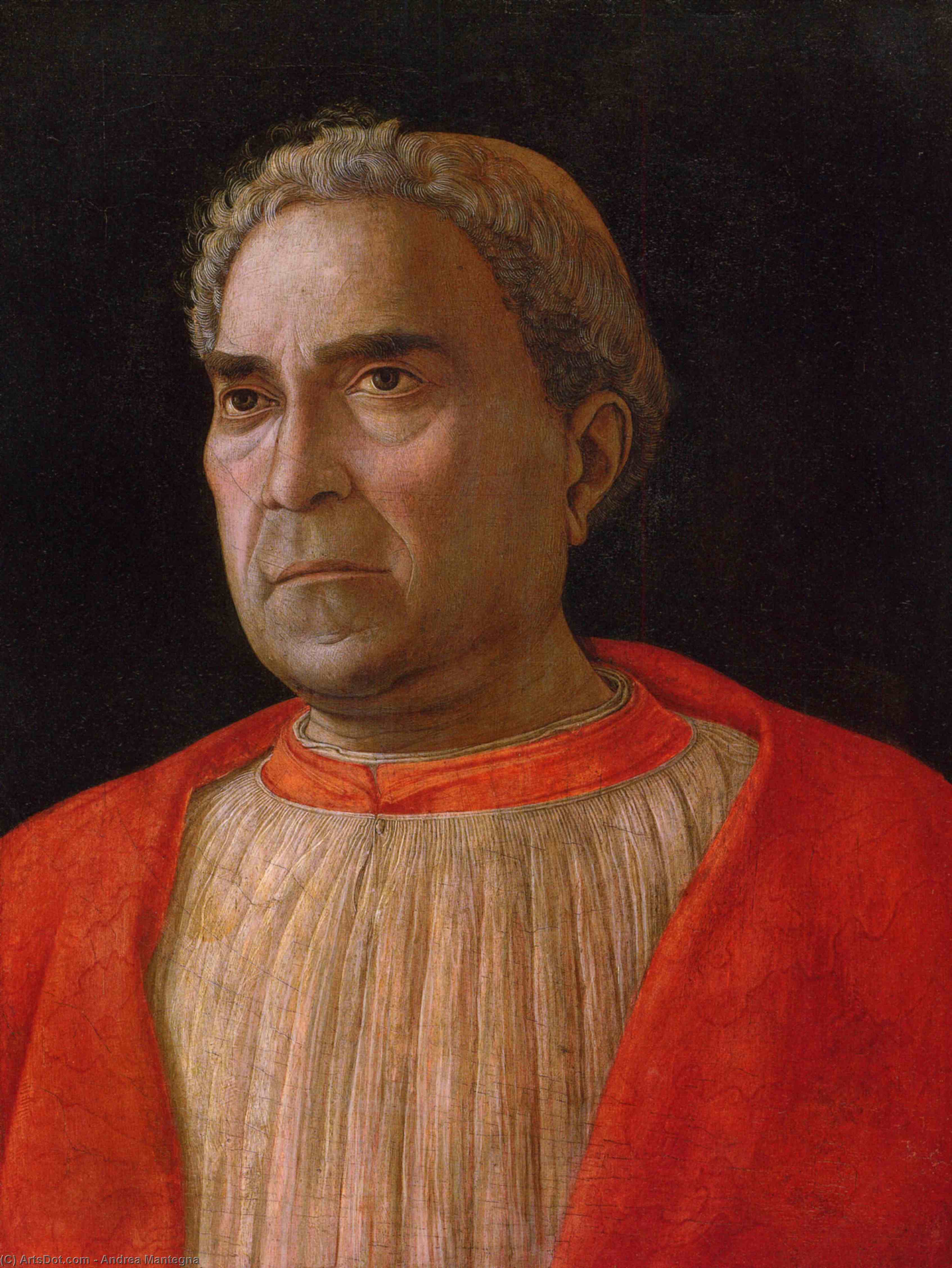 WikiOO.org – 美術百科全書 - 繪畫，作品 Andrea Mantegna - 肖像红衣主教洛多维科Trevisano的