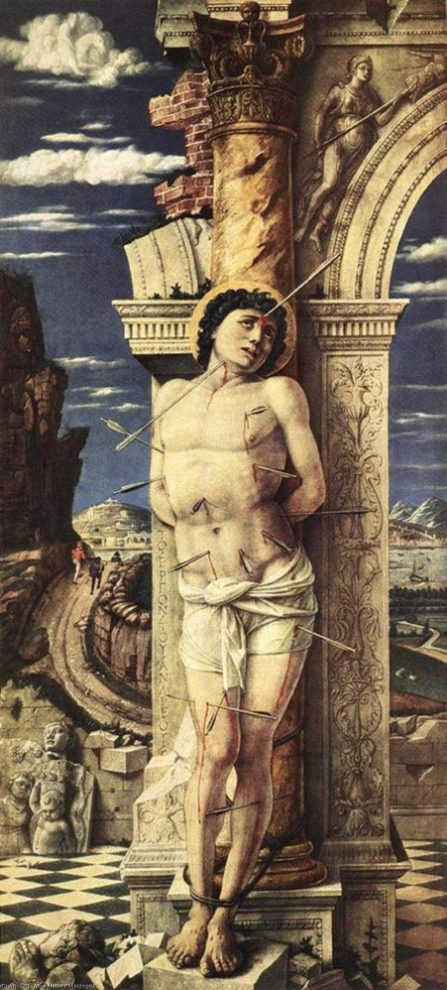 WikiOO.org - Encyclopedia of Fine Arts - Lukisan, Artwork Andrea Mantegna - St Sebastian