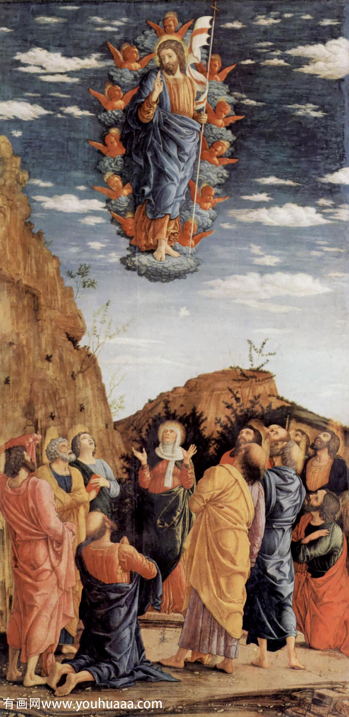 WikiOO.org - Encyclopedia of Fine Arts - Festés, Grafika Andrea Mantegna - The Ascension