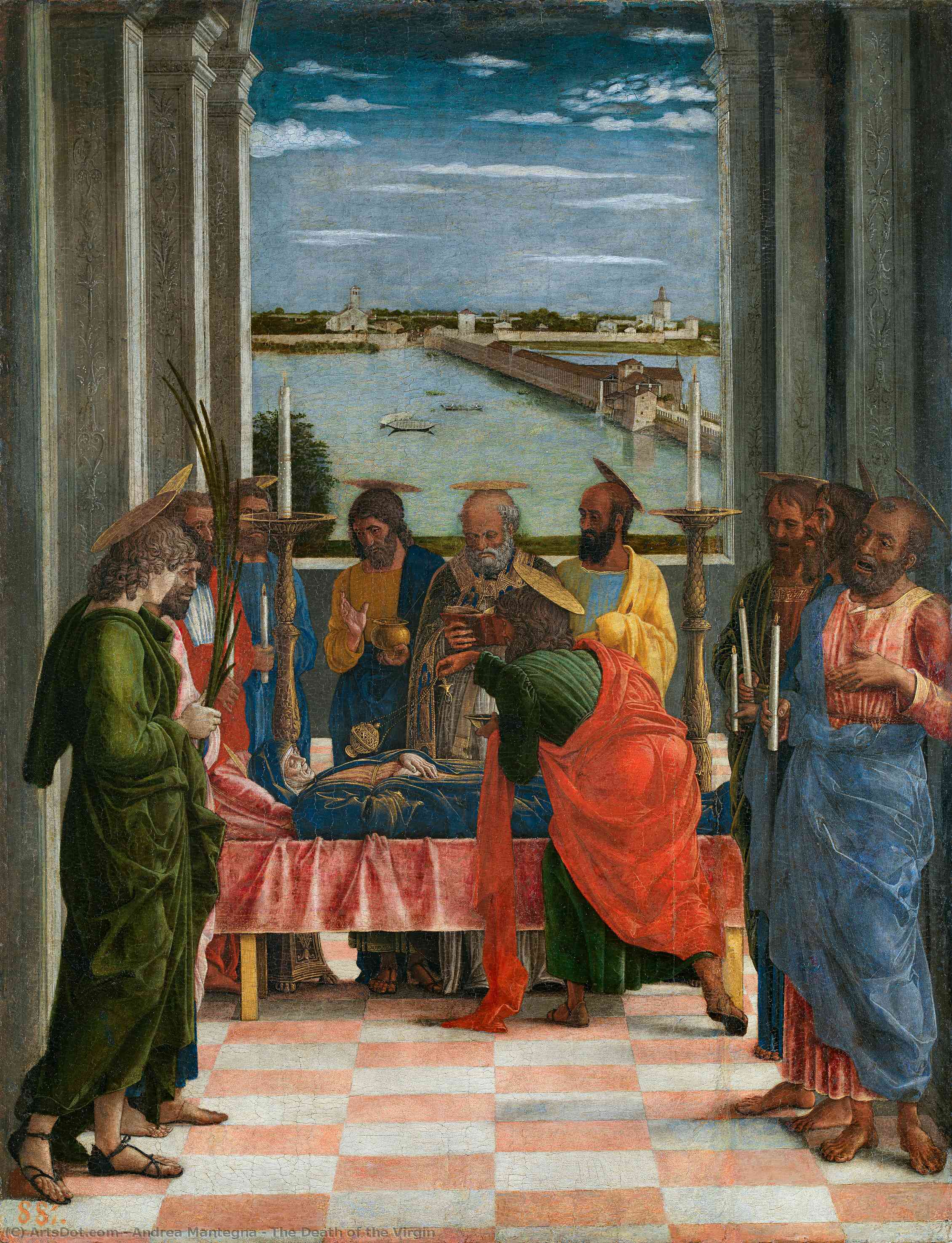WikiOO.org - Encyclopedia of Fine Arts - Maleri, Artwork Andrea Mantegna - The Death of the Virgin