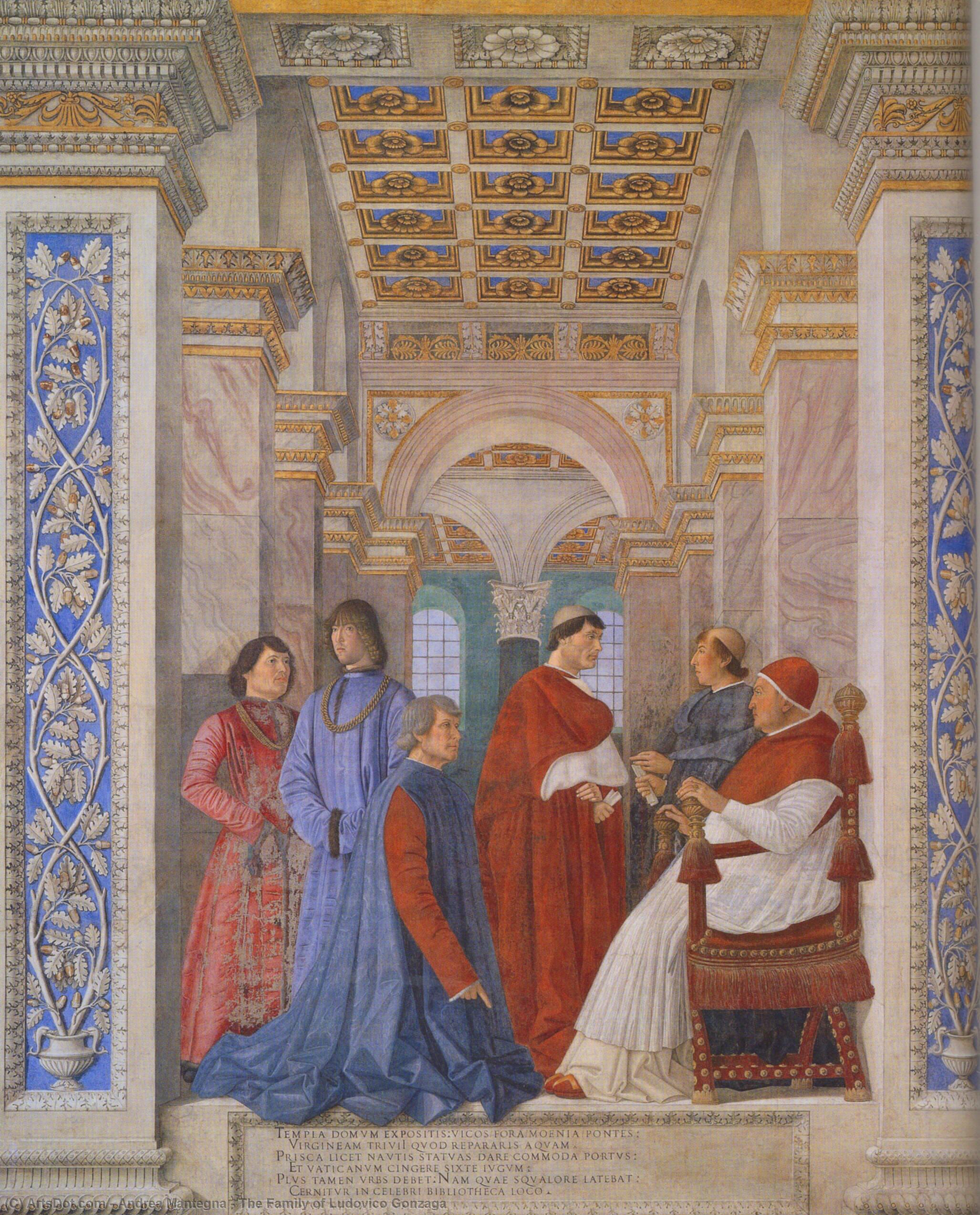 Wikioo.org – L'Enciclopedia delle Belle Arti - Pittura, Opere di Andrea Mantegna - La famiglia di Ludovico Gonzaga