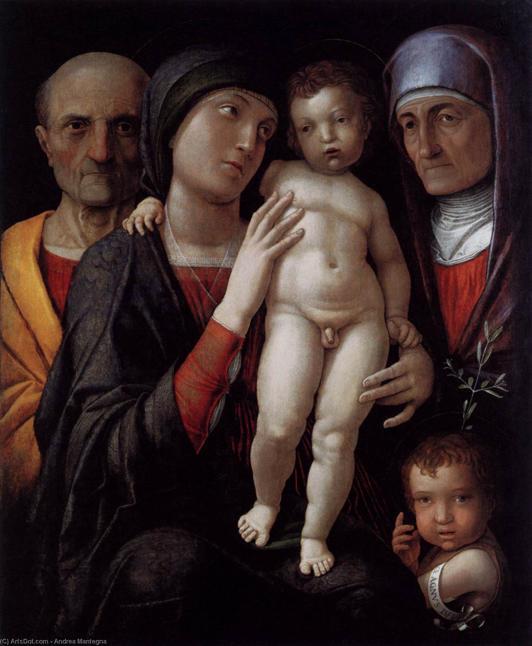 Wikioo.org - The Encyclopedia of Fine Arts - Painting, Artwork by Andrea Mantegna - The Holy Family
