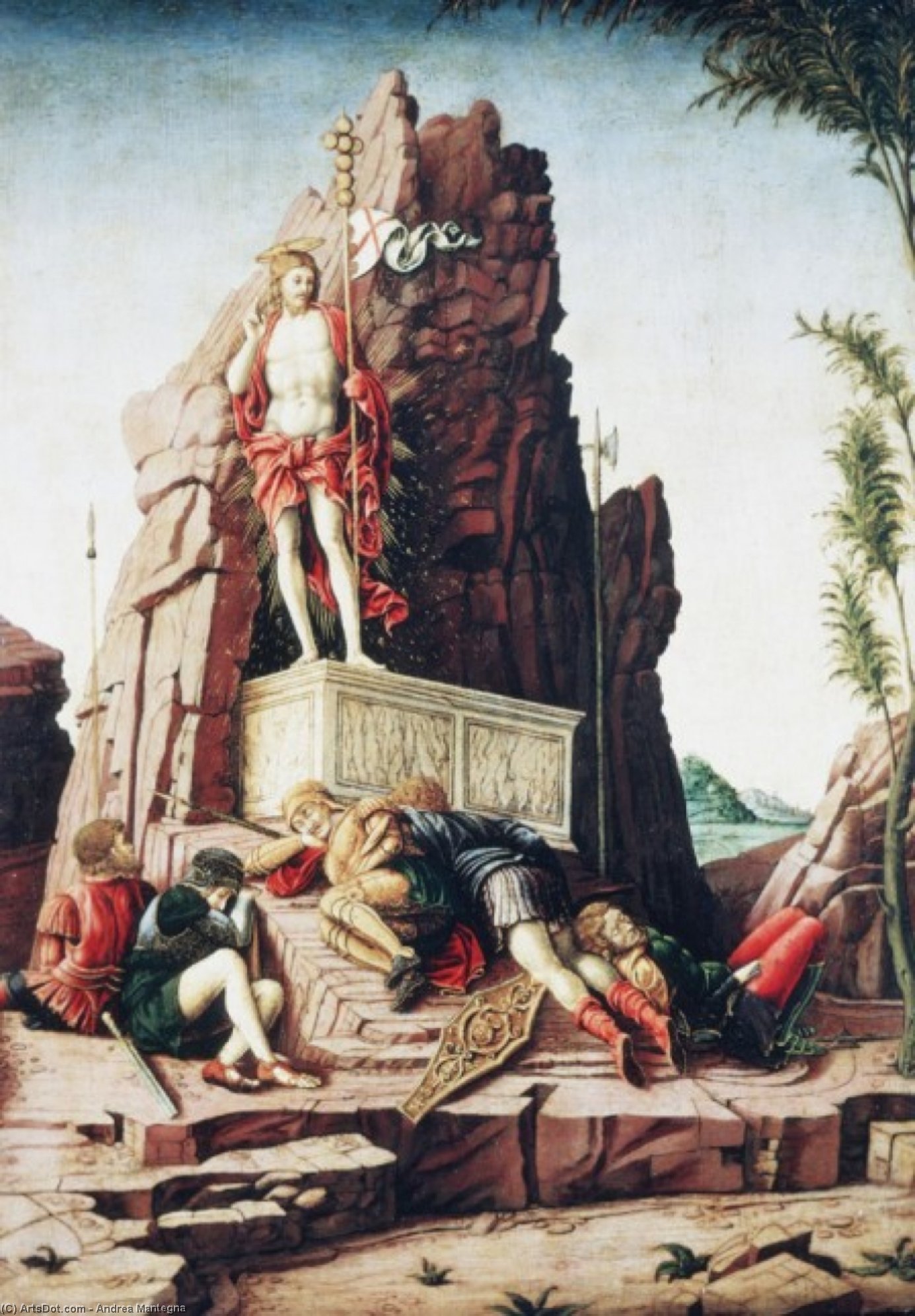 Wikioo.org – L'Enciclopedia delle Belle Arti - Pittura, Opere di Andrea Mantegna - La Resurrezione