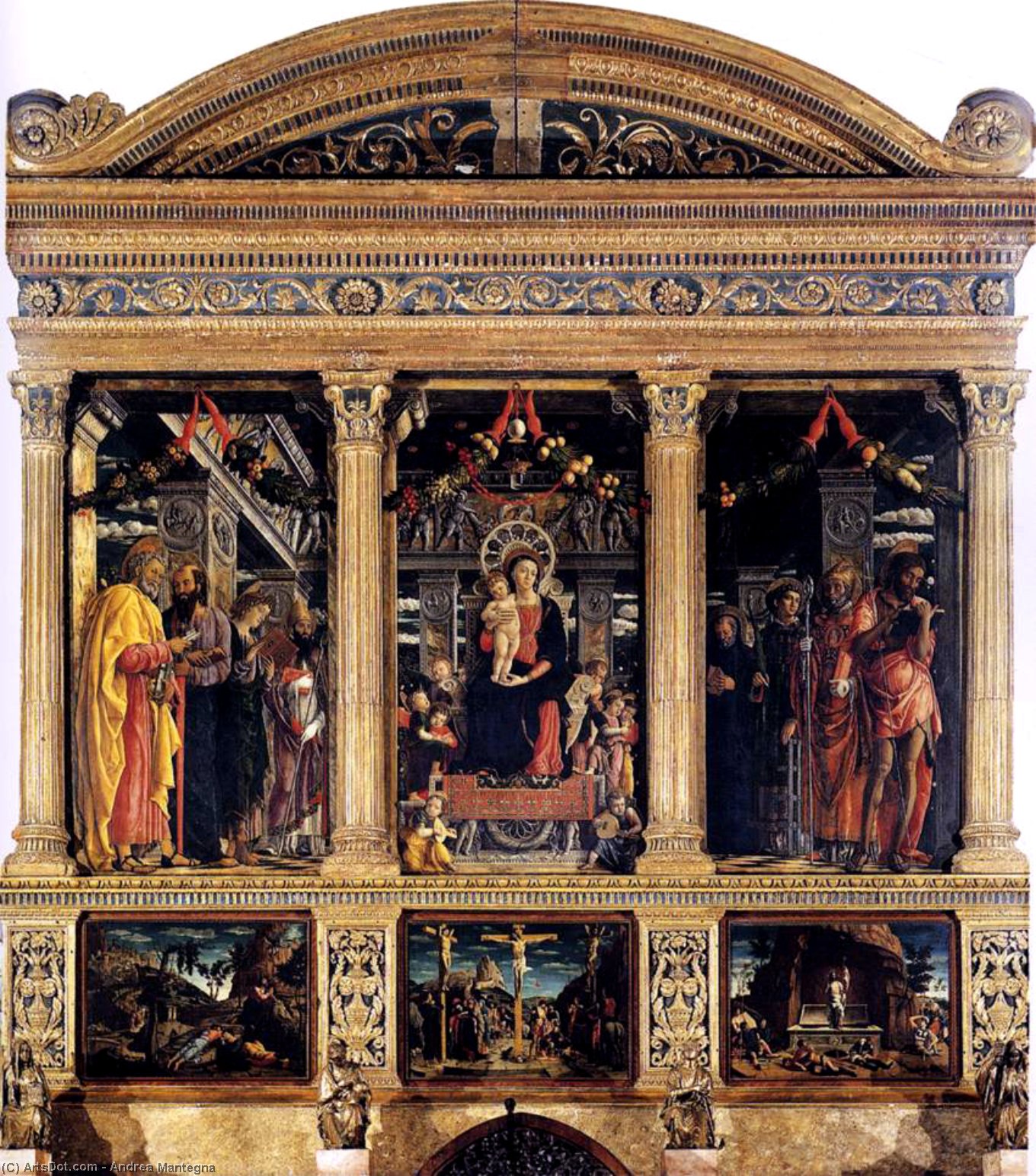 WikiOO.org - Enciclopedia of Fine Arts - Pictura, lucrări de artă Andrea Mantegna - The San Zeno Polyptych